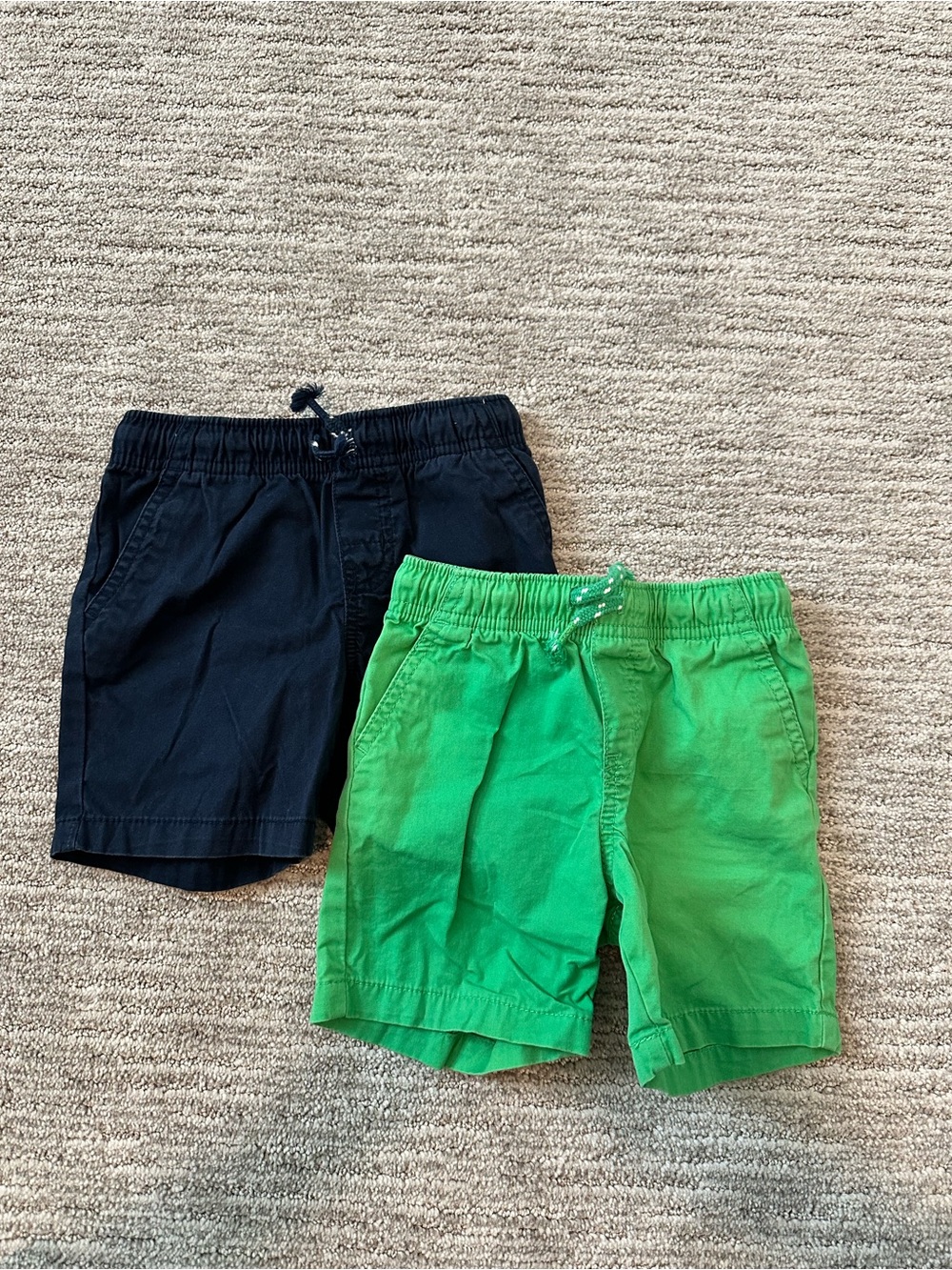 Cat & Jack Pull-On Shorts Duo — Green and Navy